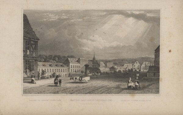 William Tombleson - Baths Langen-Schwalbach - Stahlstich - um 1830
