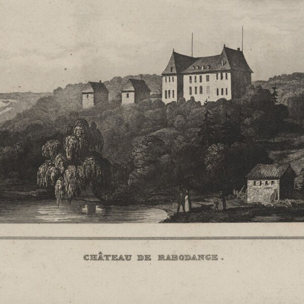 Rauch - Chateau de Rabodange - Stahlstich - um 1840