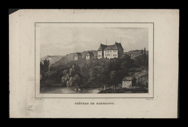Rauch - Chateau de Rabodange - Stahlstich - um 1840