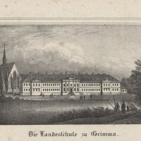 unbekannt - Landesschule zu Grimma - Stahlstich - um 1840