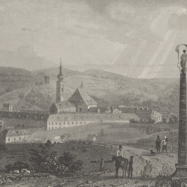 Johann Carl August Richter - Heiligenkreuz - Stahlstich - 1. Hälfte 19. Jhd.