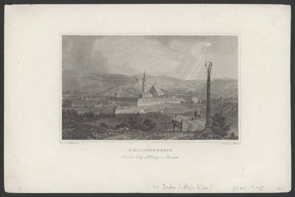 Johann Carl August Richter - Heiligenkreuz - Stahlstich - 1. Hälfte 19. Jhd.