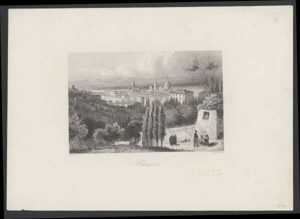 Albert Henry Payne - Florenz - Stahlstich - 1. Hälfte 19. Jhd.