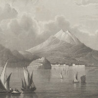 Unbekannt - Die Insel Ischia bei Neapel - Stahlstich - 1....