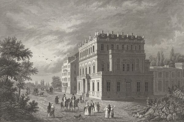Unbekannt - Das Palais der Stände in Kassel - Stahlstich - 1. Hälfte 19. Jhd.
