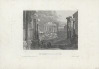 G. Kern - Das Forum (Campo Vaccino) in Rom - Stahlstich -...