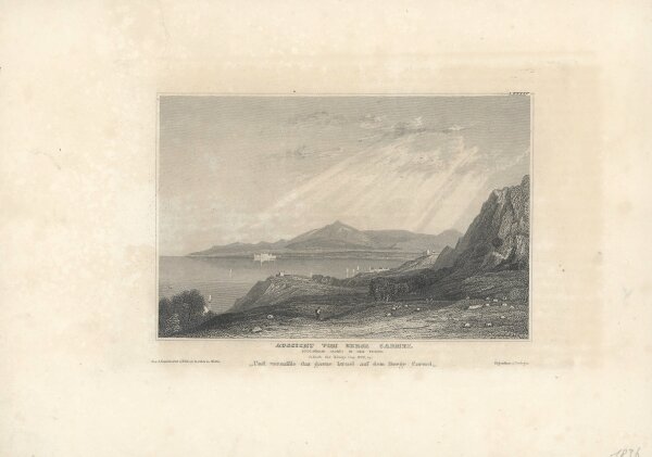 Unbekannt - Aussicht vom Berge Carmel - Stahlstich - Erste Hälfte 19. Jhd.