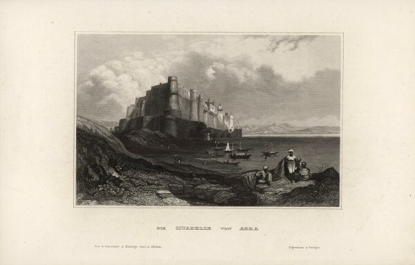 Unbekannt - Zitadelle von Agra - Stahlstich - um 1850