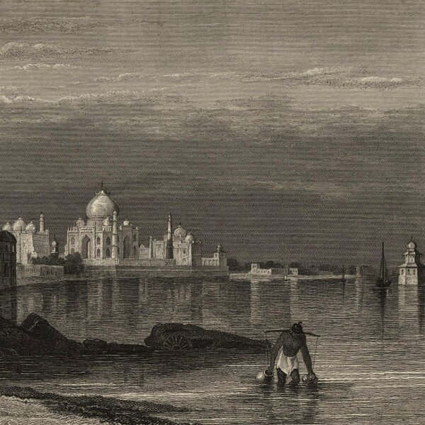 Unbekannt - Taj Mahal Agra - Stahlstich - um 1850