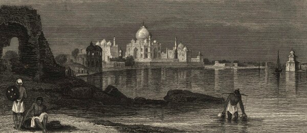 Unbekannt - Taj Mahal Agra - Stahlstich - um 1850