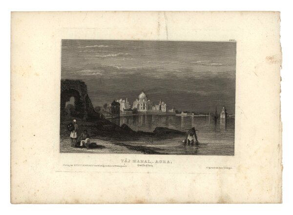 Unbekannt - Taj Mahal Agra - Stahlstich - um 1850