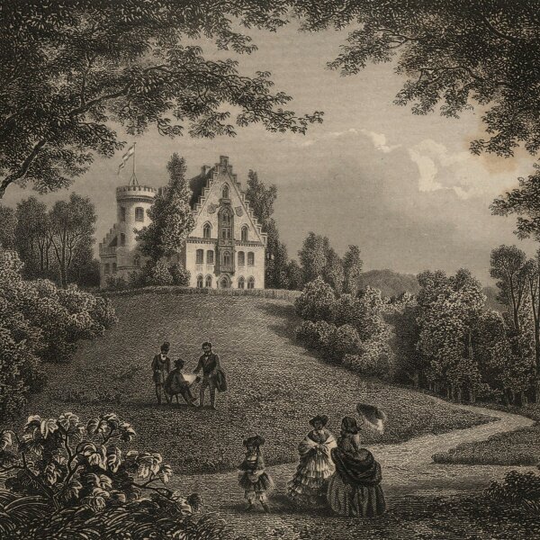 Ludwig Rohbock - Rosenau Sachsen-Coburg - Stahlstich - um 1850