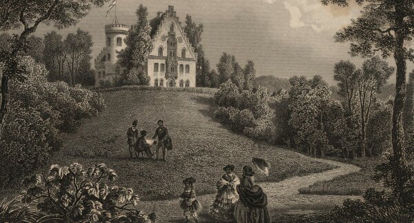 Ludwig Rohbock - Rosenau Sachsen-Coburg - Stahlstich - um 1850