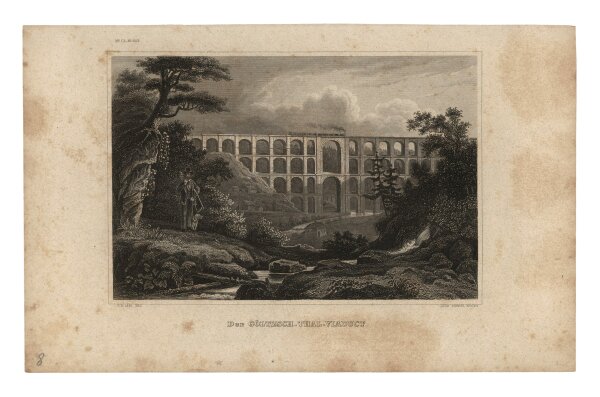 Johann Gabriel Friedrich Poppel - Göltzschtal-Viadukt - Stahlstich - um 1850