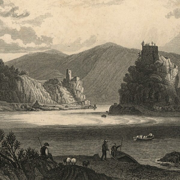 Unbekannt - Der Donau-Strudel - Stahlstich - um 1850
