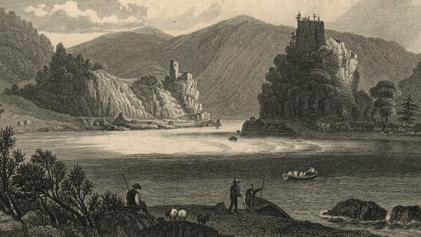 Unbekannt - Der Donau-Strudel - Stahlstich - um 1850