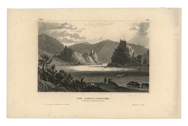 Unbekannt - Der Donau-Strudel - Stahlstich - um 1850