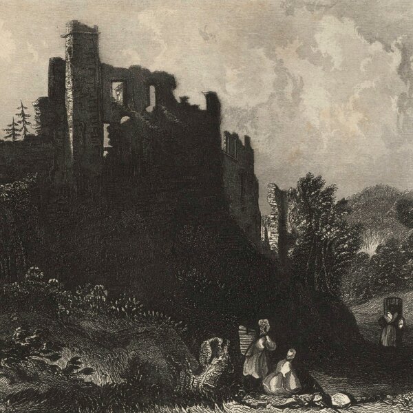 Unbekannt - Ruine Henneberg - Stahlstich - um 1850