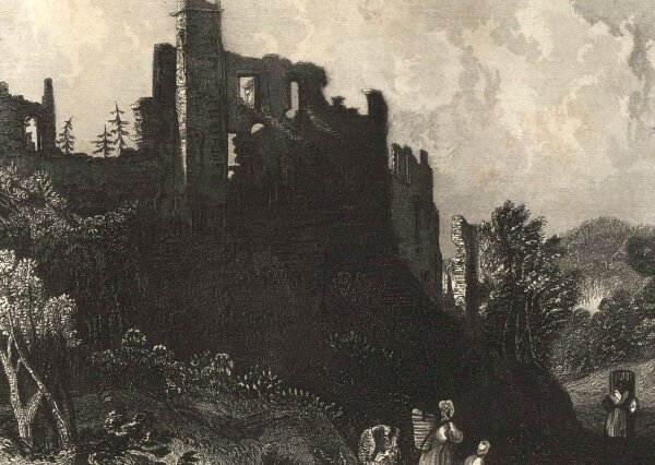 Unbekannt - Ruine Henneberg - Stahlstich - um 1850