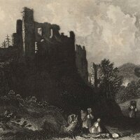 Unbekannt - Ruine Henneberg - Stahlstich - um 1850