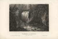 Unbekannt - Wasserfall bei Geroldsau - Stahlstich - um 1850