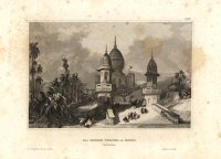 Unbekannt - Großer Tempel in Gokul - Stahlstich -...