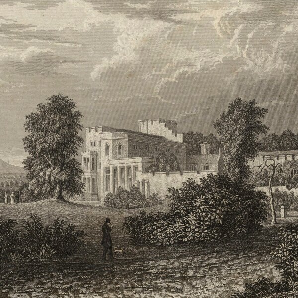 Johann Georg Martini - Brougham Hall Westmorland - Stahlstich - um 1850