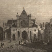 C. Gerstner - St. Sulpice D Auxerre - Stahlstich - um 1850