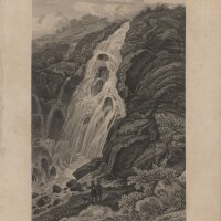 Ludwig Richter - Der Elbfall - Stahlstich - um 1850