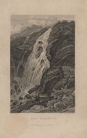 Ludwig Richter - Der Elbfall - Stahlstich - um 1850