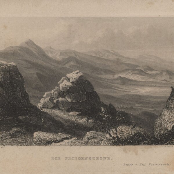 Englische Kunst-Anstalt (Leipzig) - Die Friesensteine - Stahlstich - um 1840