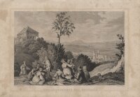 Ludwig Richter - Der Stubenberg bei Gernrode - Stahlstich...