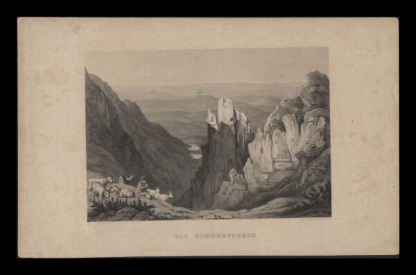 Ludwig Richter - Die Schneegruben - Stahlstich - um 1850