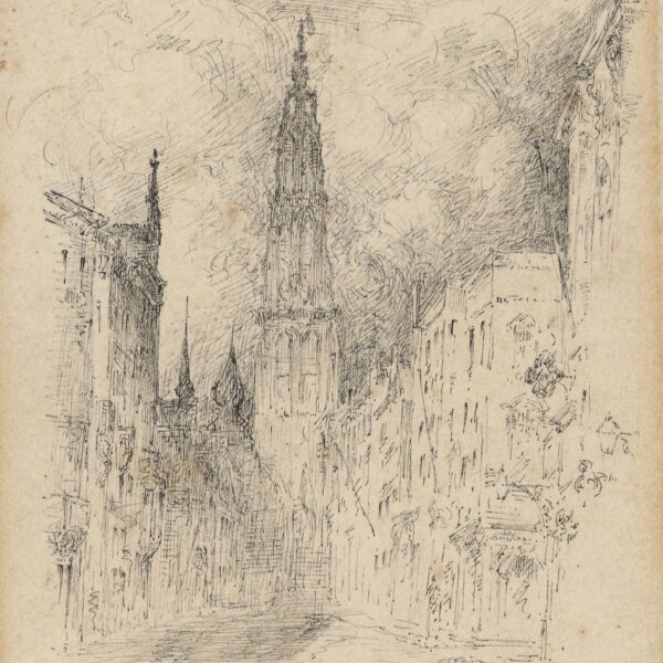 Unbekannter Künstler - Straßburg - Tuschezeichnung - um 1900