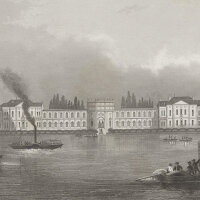 Unbekannt - Schloss Bieberich am Rhein - Stahlstich - 1....