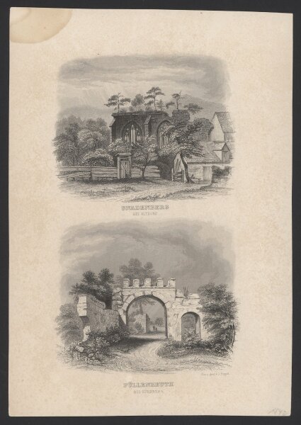Johann Gabriel Friedrich Poppel - Gnadenberg bei Altdorf/ Püllenreuth bei Nürnberg - Stahlstich - Erste Hälfte 19. Jhd.