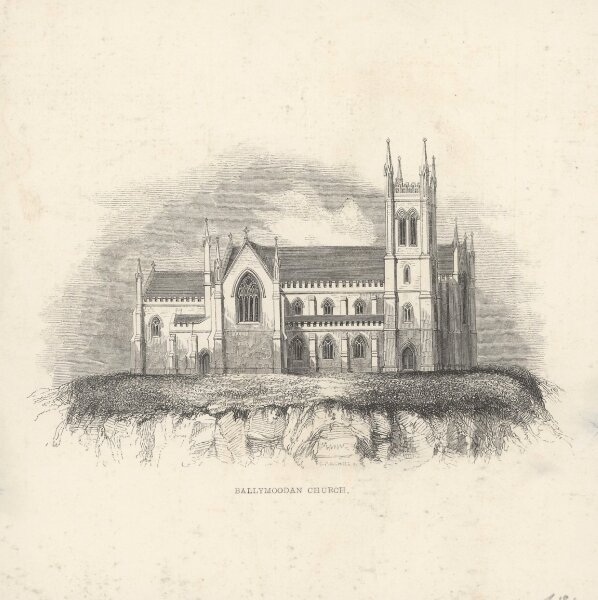 George Pike Nicholls - Ballymoodan Church - Holzstich - Erste Hälfte 19. Jhd.