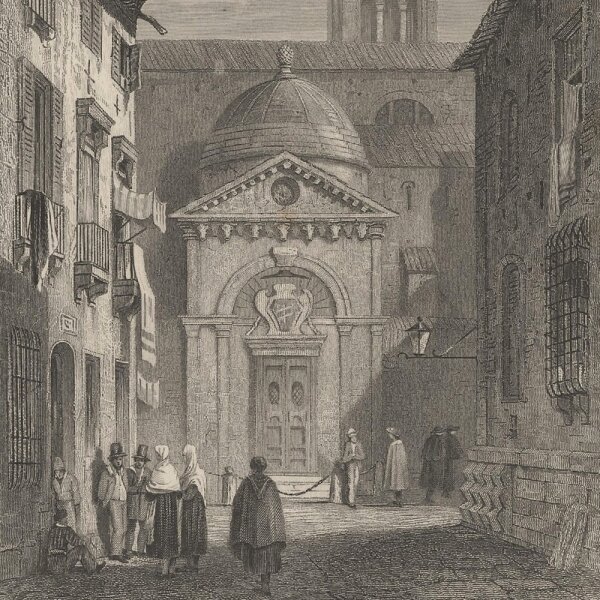 Edward Francis Finden - Dante´s Tomb (Ravenna) - Stahlstich - Erste Hälfte 19. Jhd.