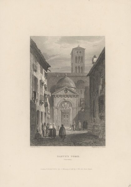 Edward Francis Finden - Dante´s Tomb (Ravenna) - Stahlstich - Erste Hälfte 19. Jhd.