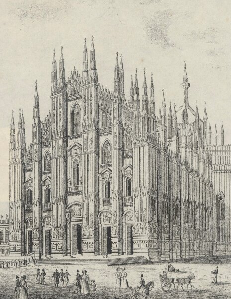 ? Gabriel - Der Dom zu Mailand - Lithographie - Erste Hälfte 19. Jhd.