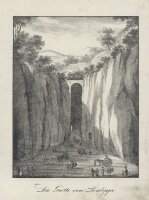 Unbekannt - Die Grotte von Posilippo - Lithographie -...