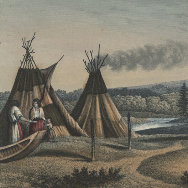 Carl Mayer - Nordamerikanische Indianer - Stahlstich - um 1853