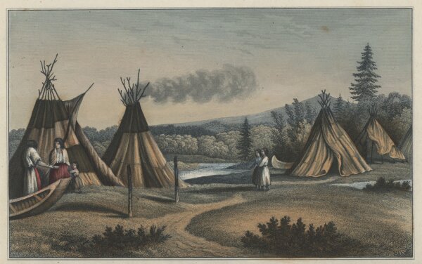 Carl Mayer - Nordamerikanische Indianer - Stahlstich - um 1853