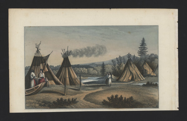 Carl Mayer - Nordamerikanische Indianer - Stahlstich - um 1853