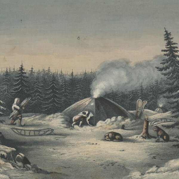 Carl Mayer - Trapper - Stahlstich - um 1853