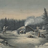 Carl Mayer - Trapper - Stahlstich - um 1853