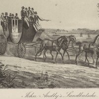Albert Borcherdt - John Andlys Landkutsche - Stahlstich -...