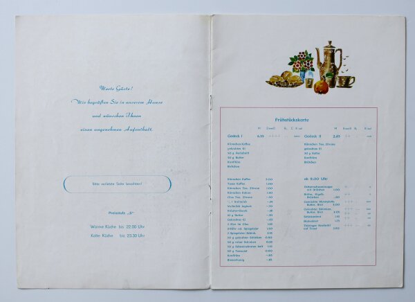 Hotel Ernst Thälmann-Haus - Speisenkarte - Offset - 26.1.1973