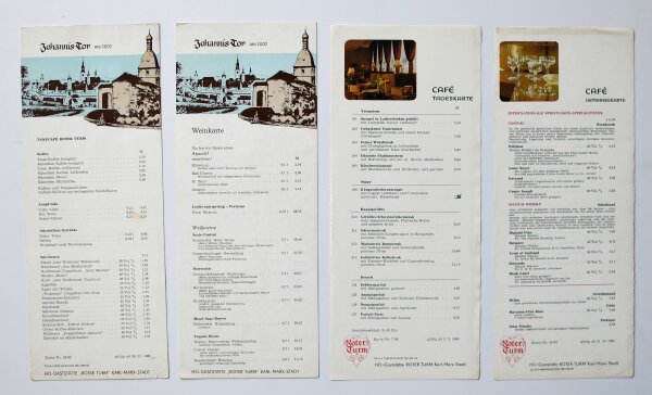 Roter Turm HO-Gaststätte - Menükarte - Offset - 18.1.1986