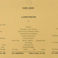 Moore McCormack Lines - Menükarte - Offset - 28.10.1955